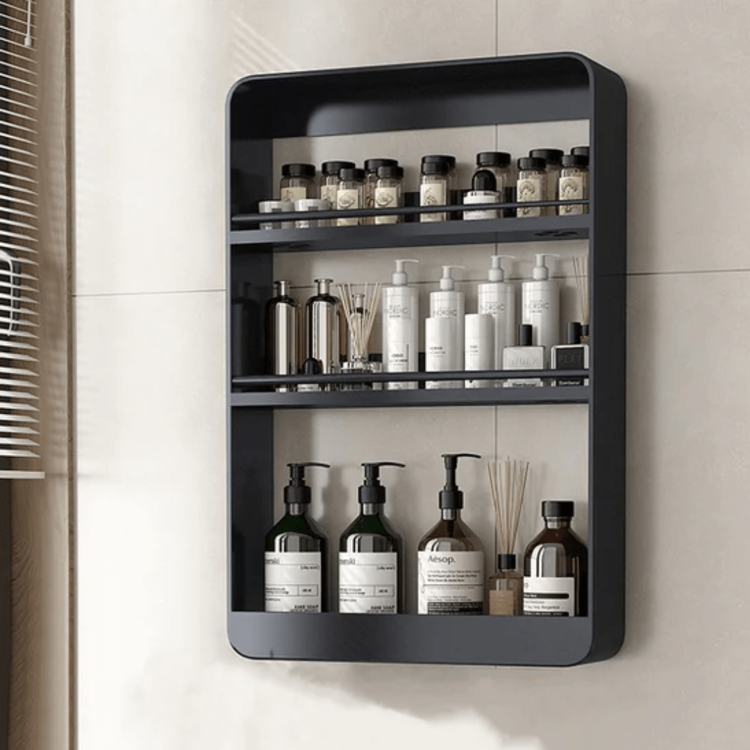 3 Tier Bathroom Shelf Stainless Steel Wall Hanger Storage Rack