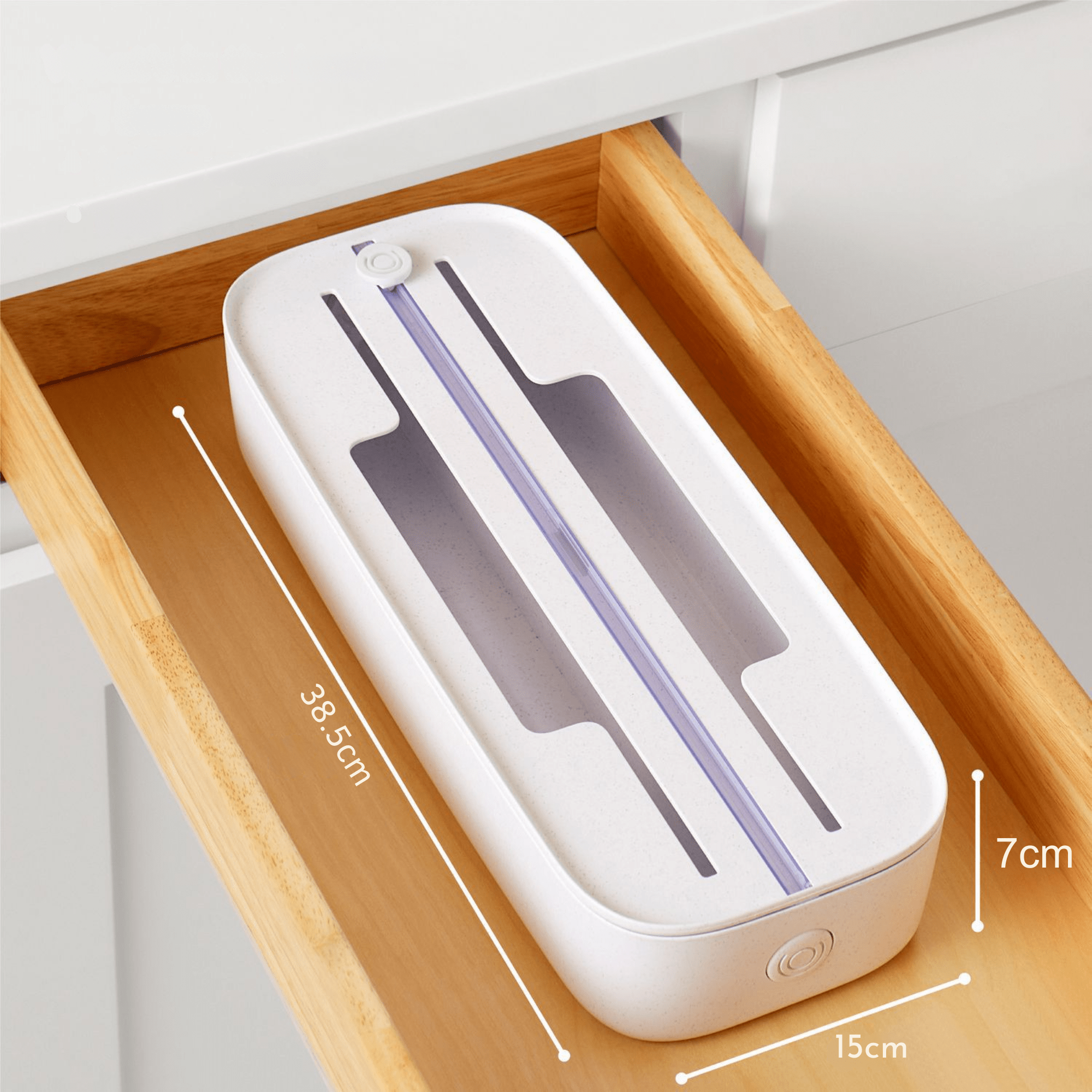 2 in 1 Compact Aluminum Foil Dispenser with Cutter