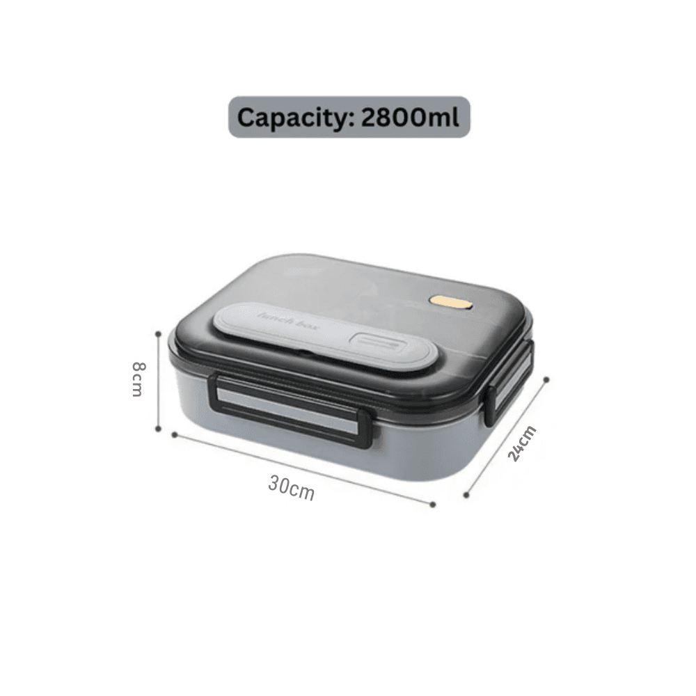5-Compartment Stainless Steel Thermal Bento Lunch Box(2800ml)