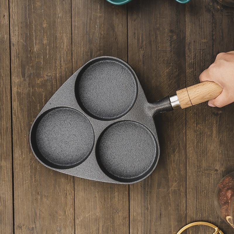 3-In-1 Cast Iron Cooking Pan (19cm)