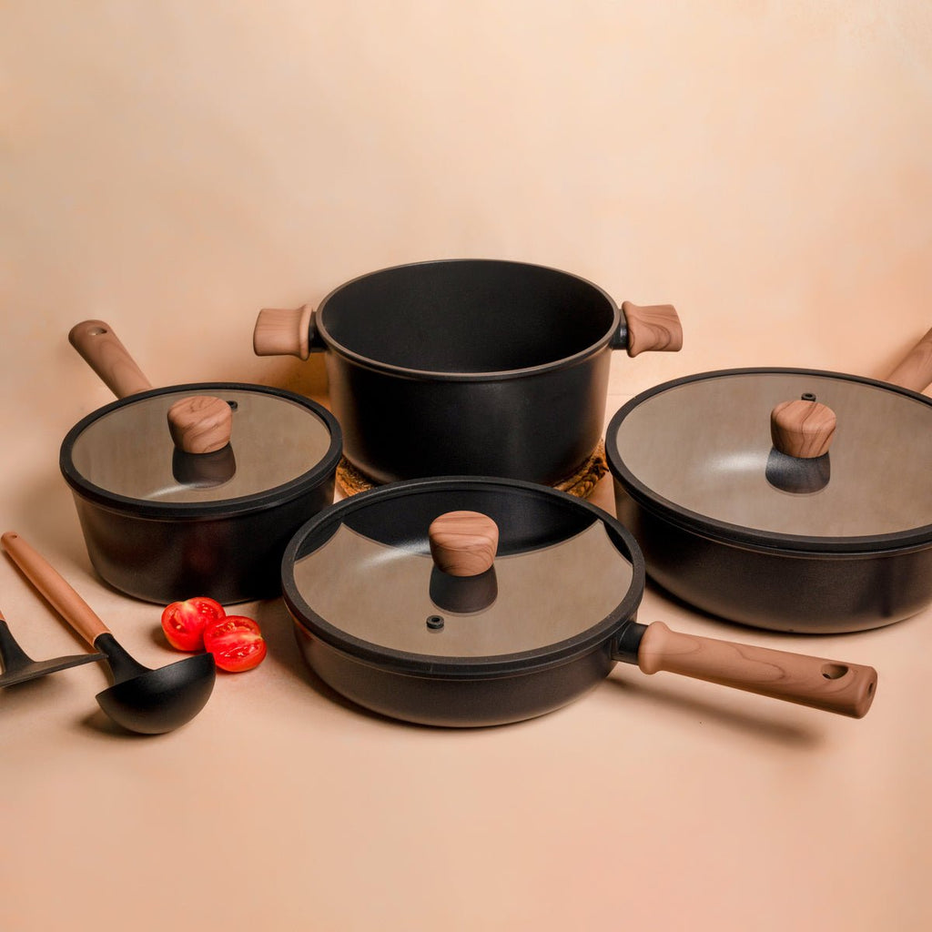 13-Piece Titanium Coated Non-Stick Kitchen Cookware Set