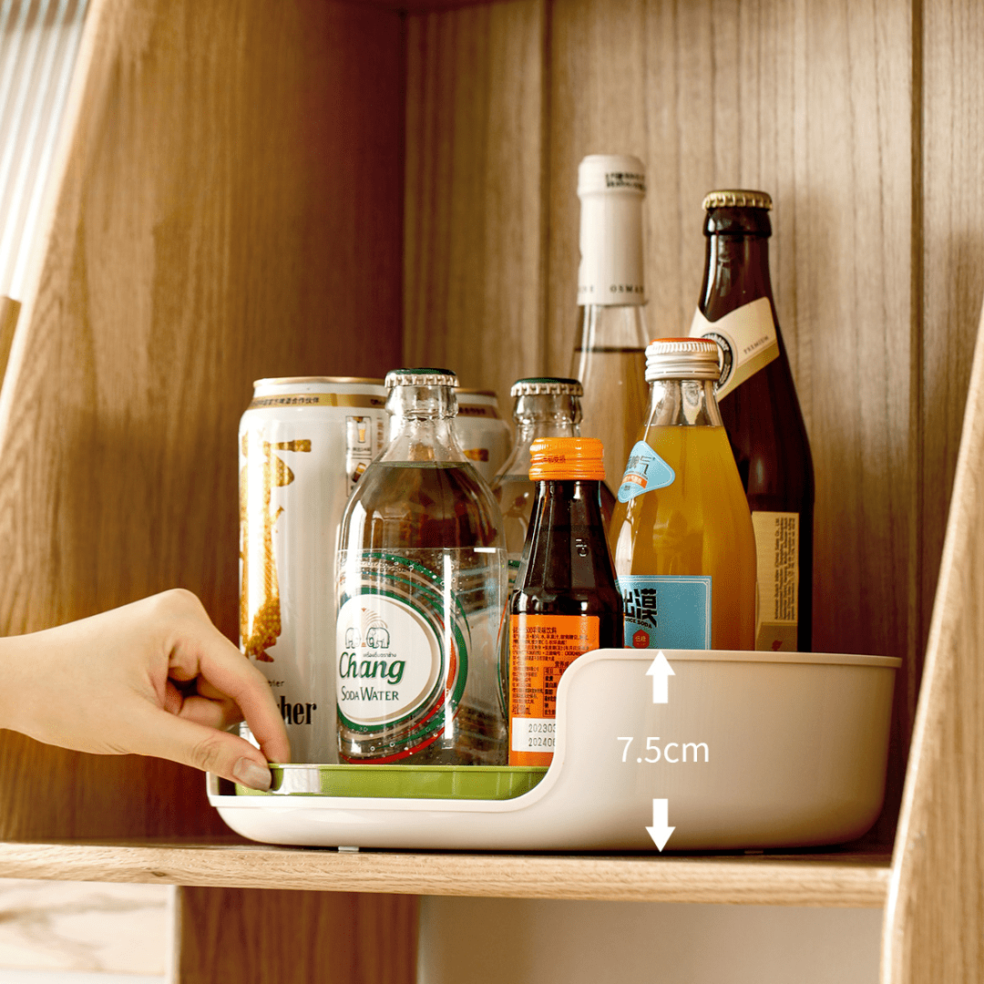 360° Rotating Open Kitchen Storage Tray for Bottles(28cm)