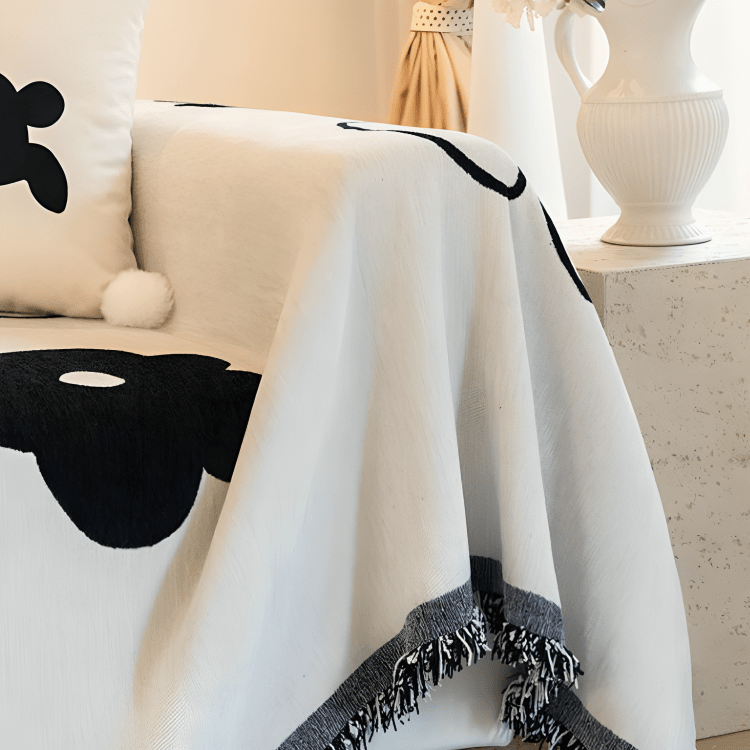 Cartoon Flower Elegance Elegance Chenille Sofa Cover