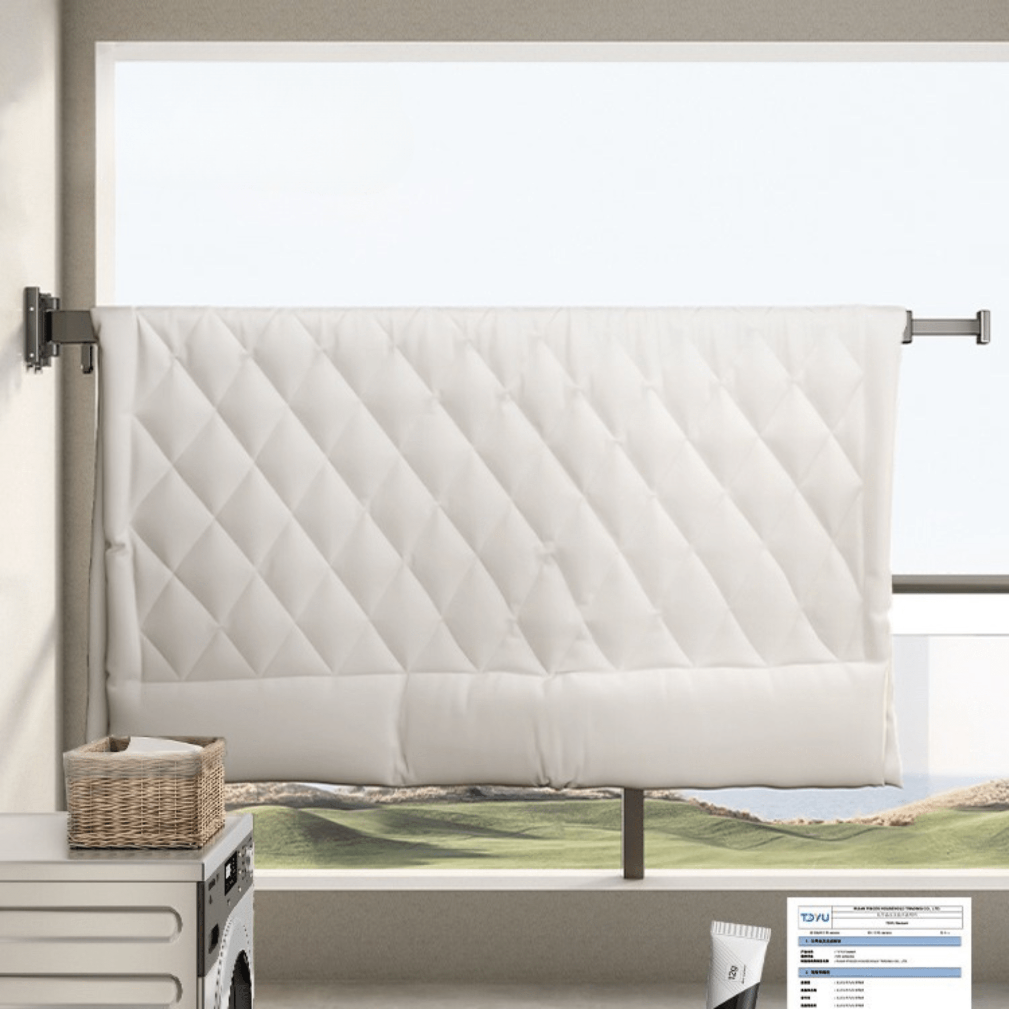 Wall-Mounted Foldable Aluminum Clothes Drying Hanger