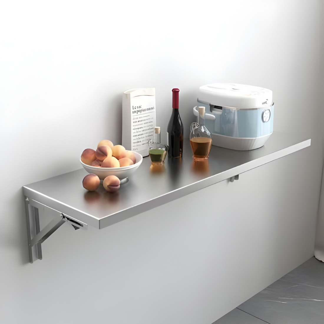 Wall-Mounted Stainless Steel Foldable Rack