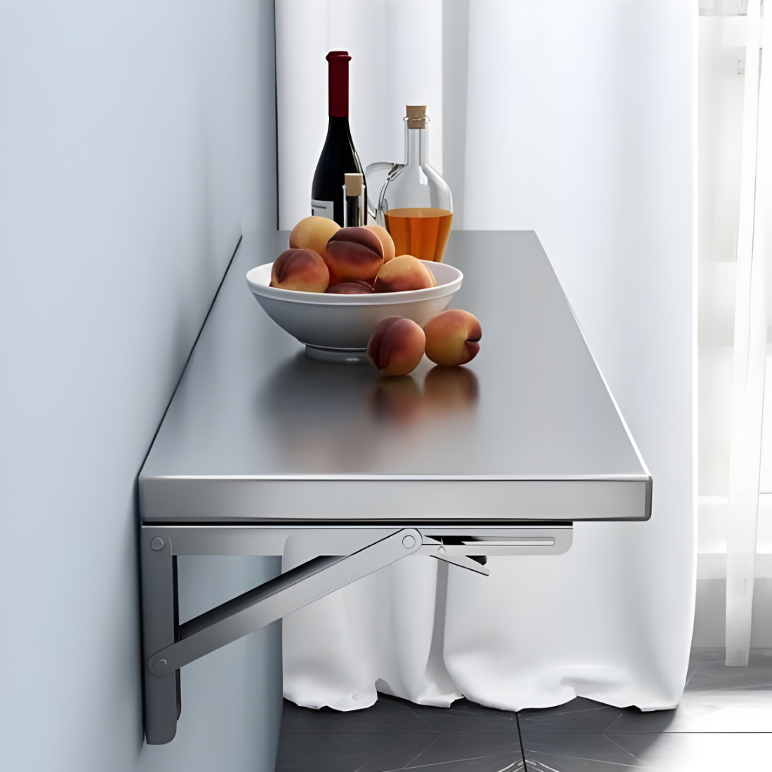 Wall-Mounted Stainless Steel Foldable Rack