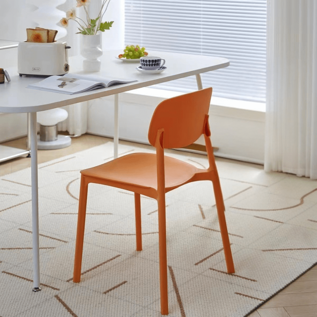 BUY 1 GET 1 FREE | Stackable Plastic Chair with Widened Seat, Curved Back & Anti-Skid Feet