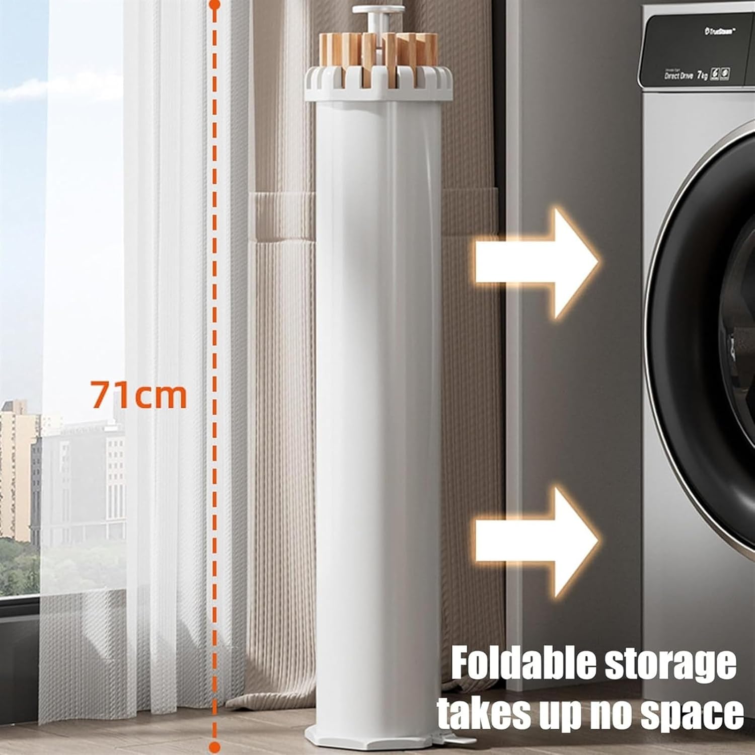 360-Degree Rotating Foldable Laundry Drying Rack