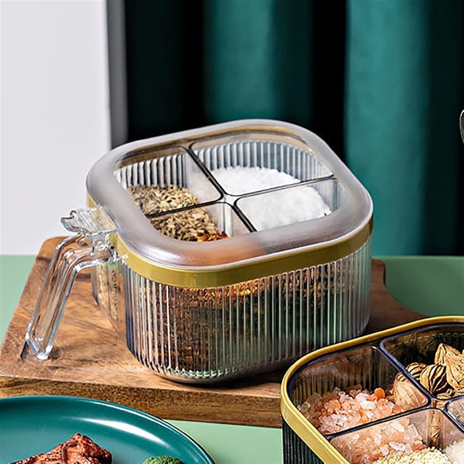 4-Compartment Airtight Kitchen Organizer