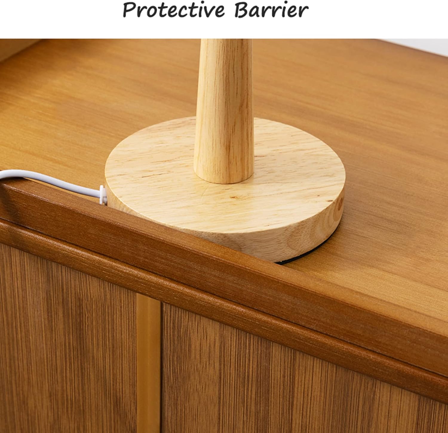 Bamboo Bedside Table with Silent Sliding Drawer & Clear Panel (42cm)