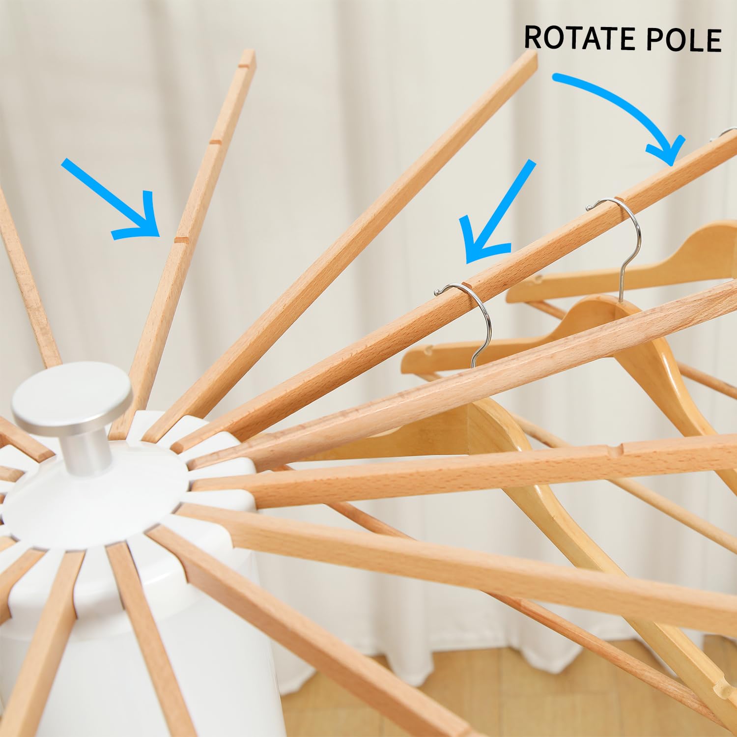 360-Degree Rotating Foldable Laundry Drying Rack