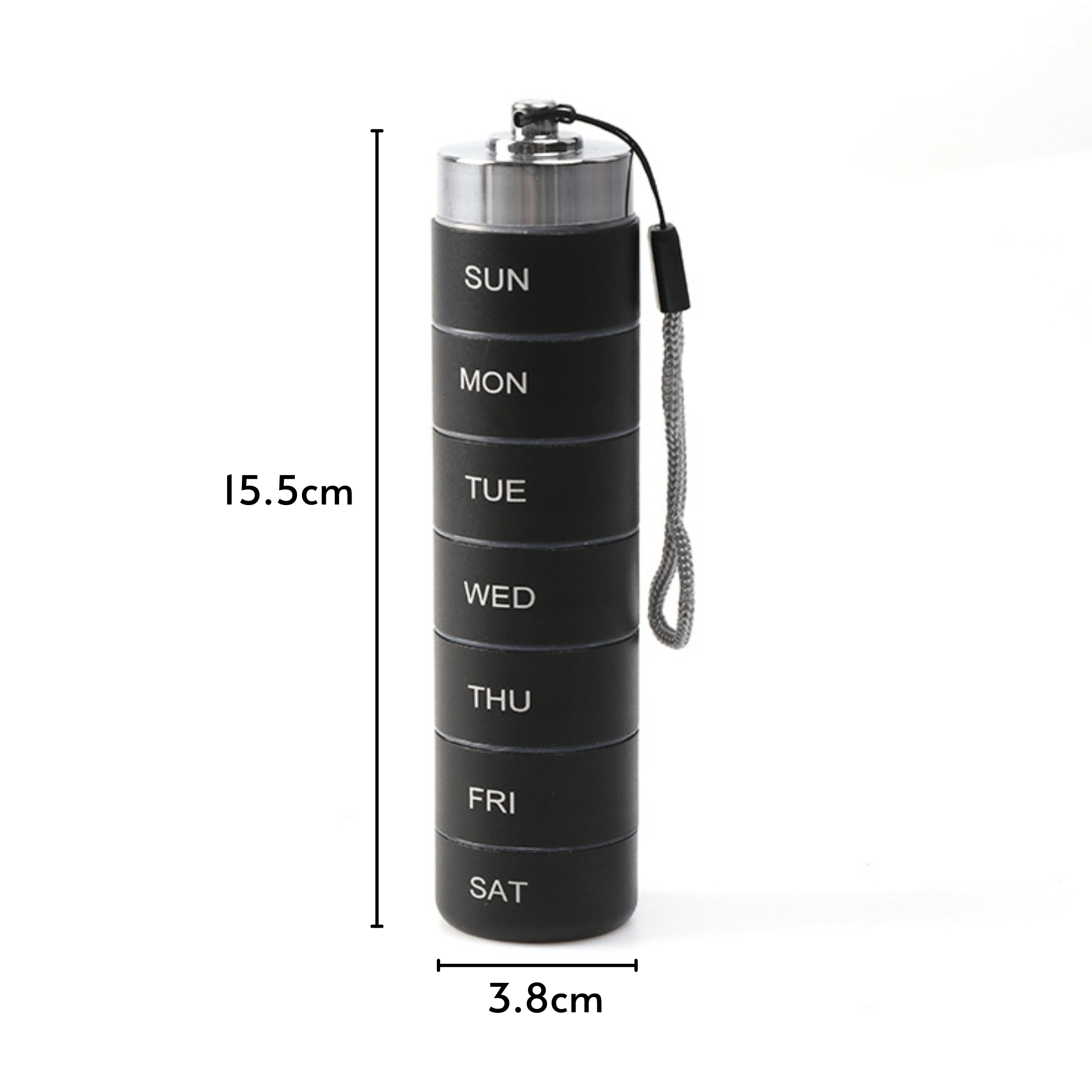 Aluminum Weekly Stackable 7-Day Medicine Container(Pack of 1)