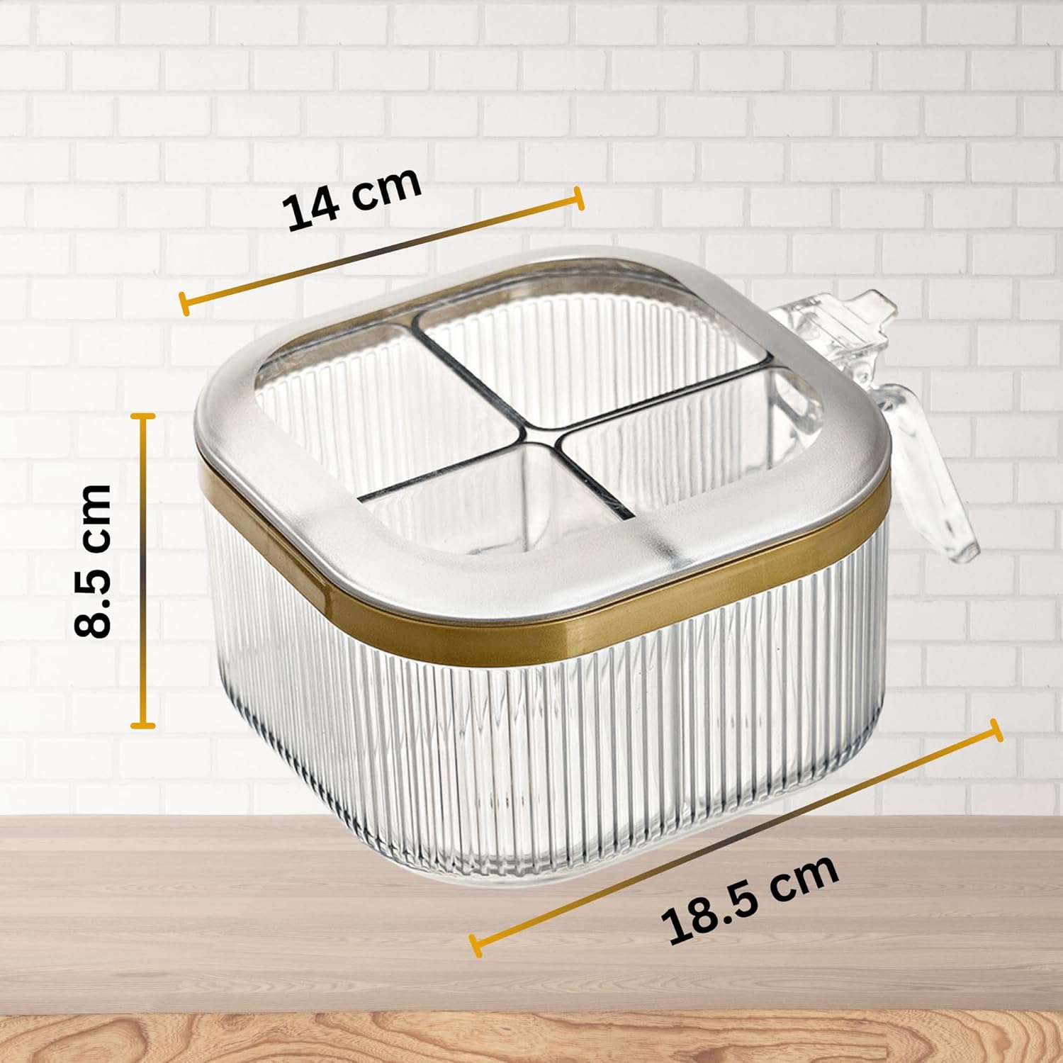 4-Compartment Airtight Kitchen Organizer