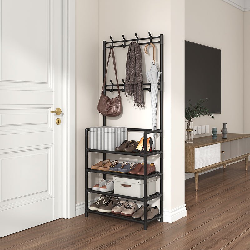 All-In-One Coat Hanger & Shoe Storage Shelf