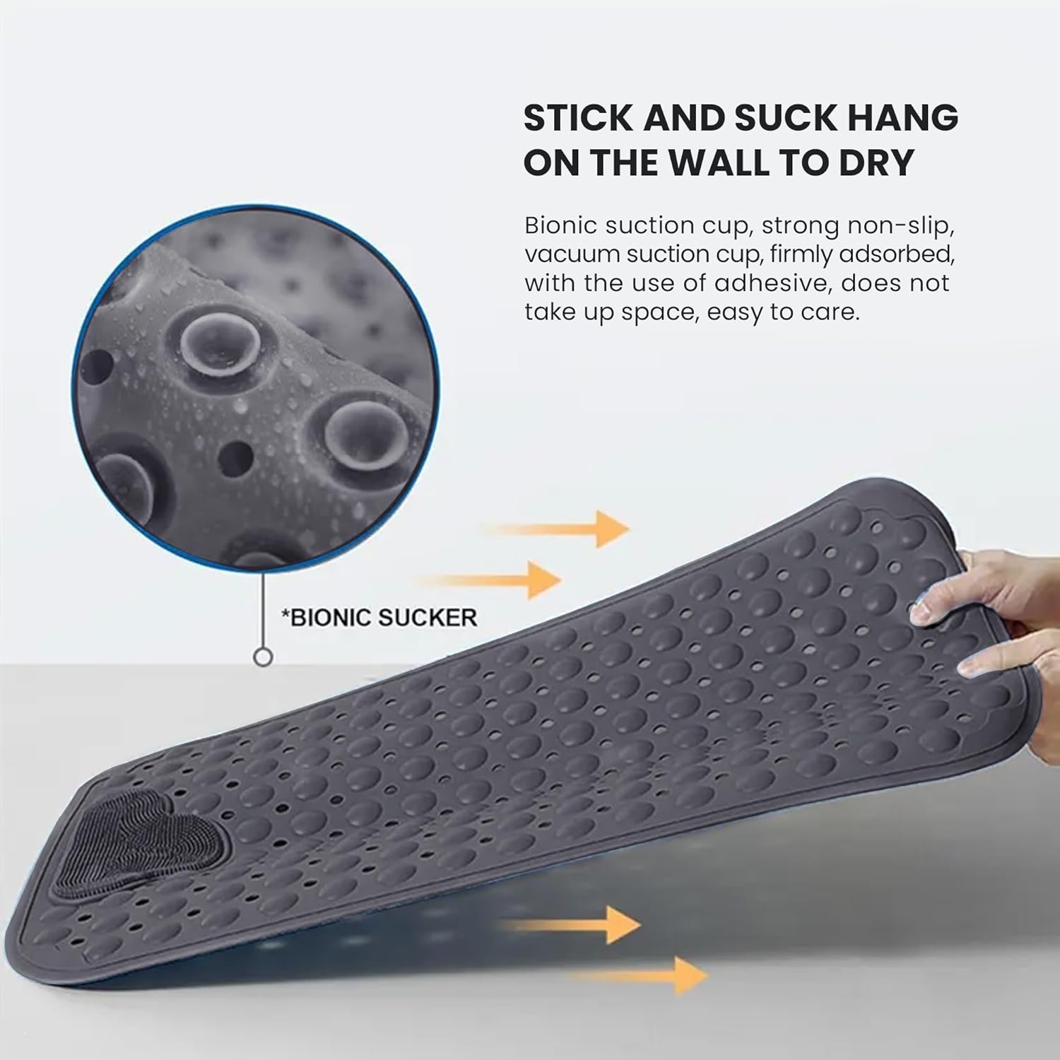Anti-Bacterial Quick-Dry Non-Slip Shower Mat (71x40cm)