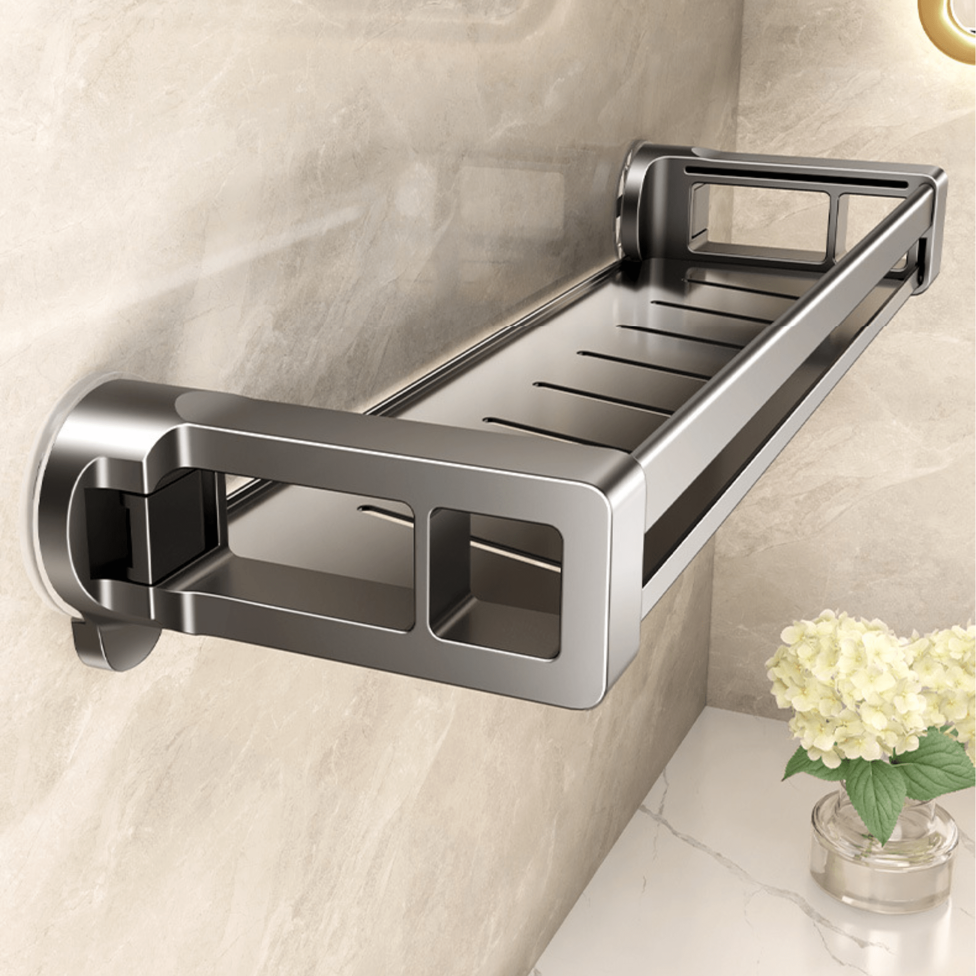 Carbon Steel Multi-Use Storage Rack with Suction Cup