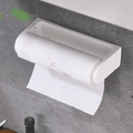 Wall-Mounted Kitchen Adhesive Paper Storage Rack