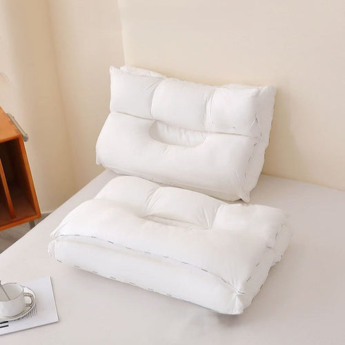 100% Cotton Dual-Comfort Neck Support Pillow