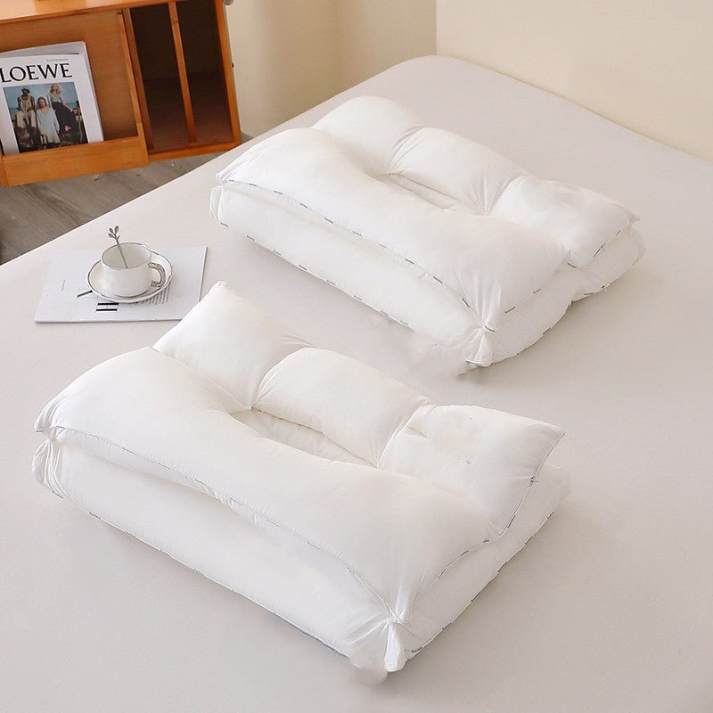 100% Cotton Dual-Comfort Neck Support Pillow