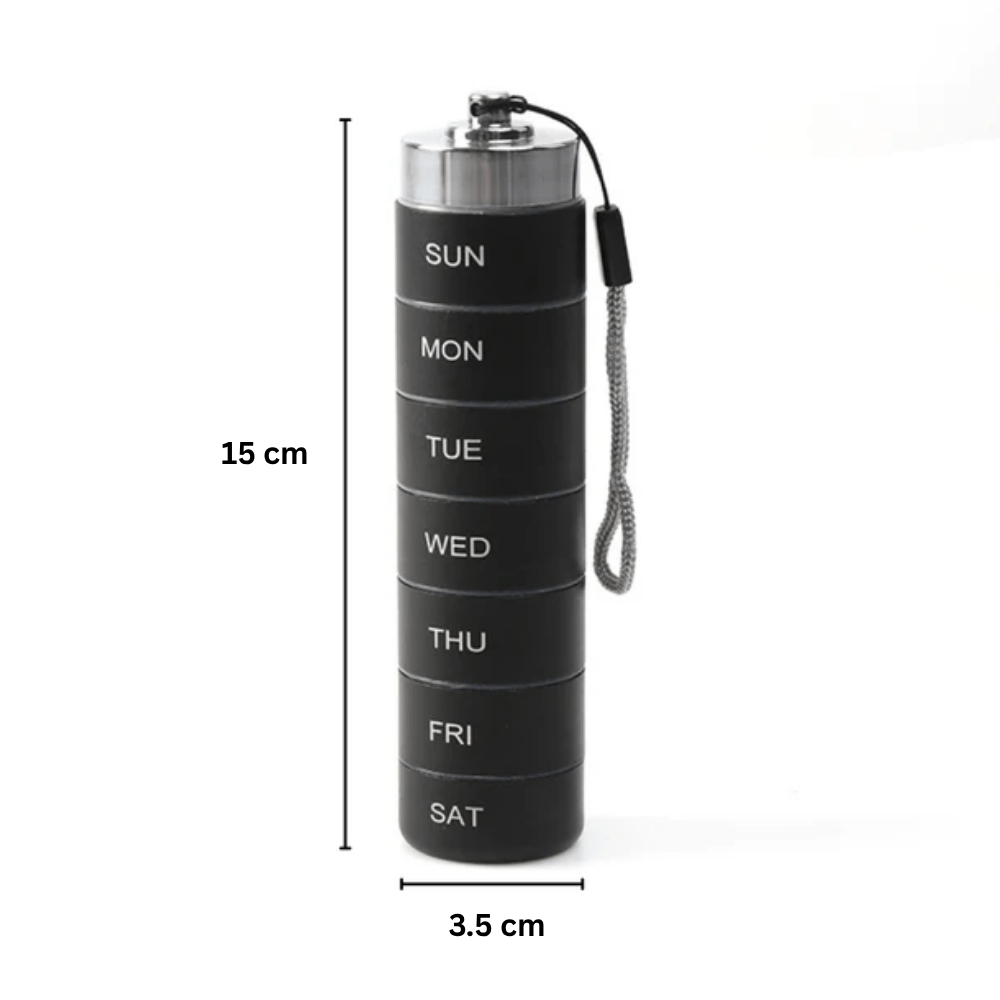 Aluminum Weekly Stackable 7-Day Medicine Container