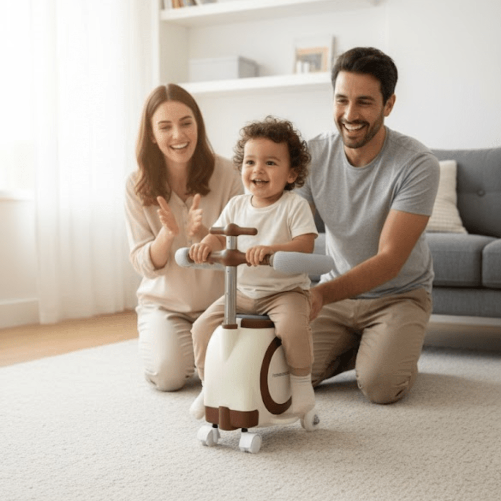 3-in-1 Multifunctional Toddler Ride-On Toy with Storage