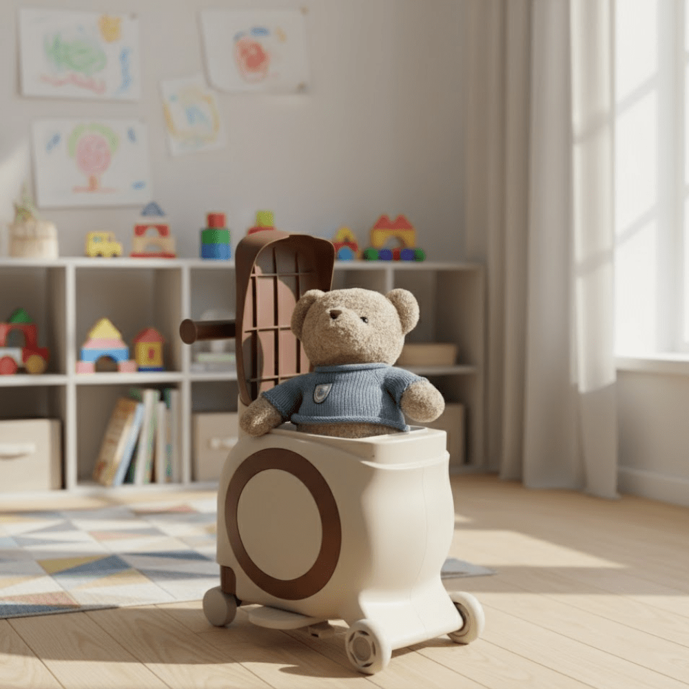 3-in-1 Multifunctional Toddler Ride-On Toy with Storage