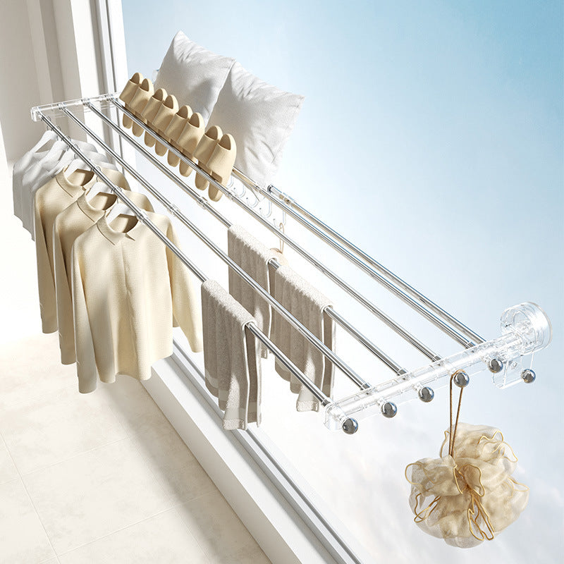 Wall-Mounted Retractable Laundry Drying Rack