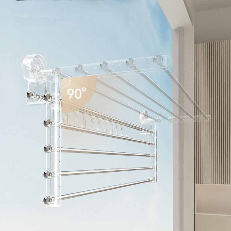 Wall-Mounted Retractable Laundry Drying Rack