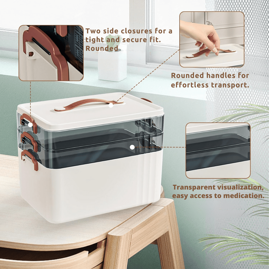 3-Tier Multi-Purpose Medicine Storage Organizer