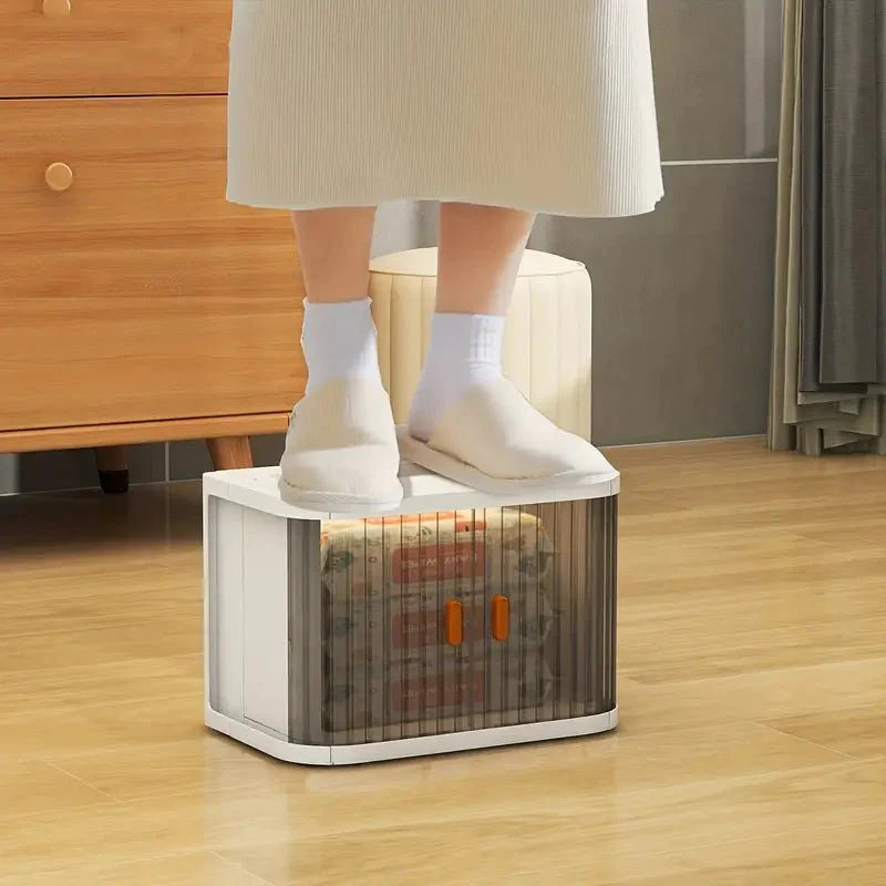 Versatile Transparent Folding Storage Shelf