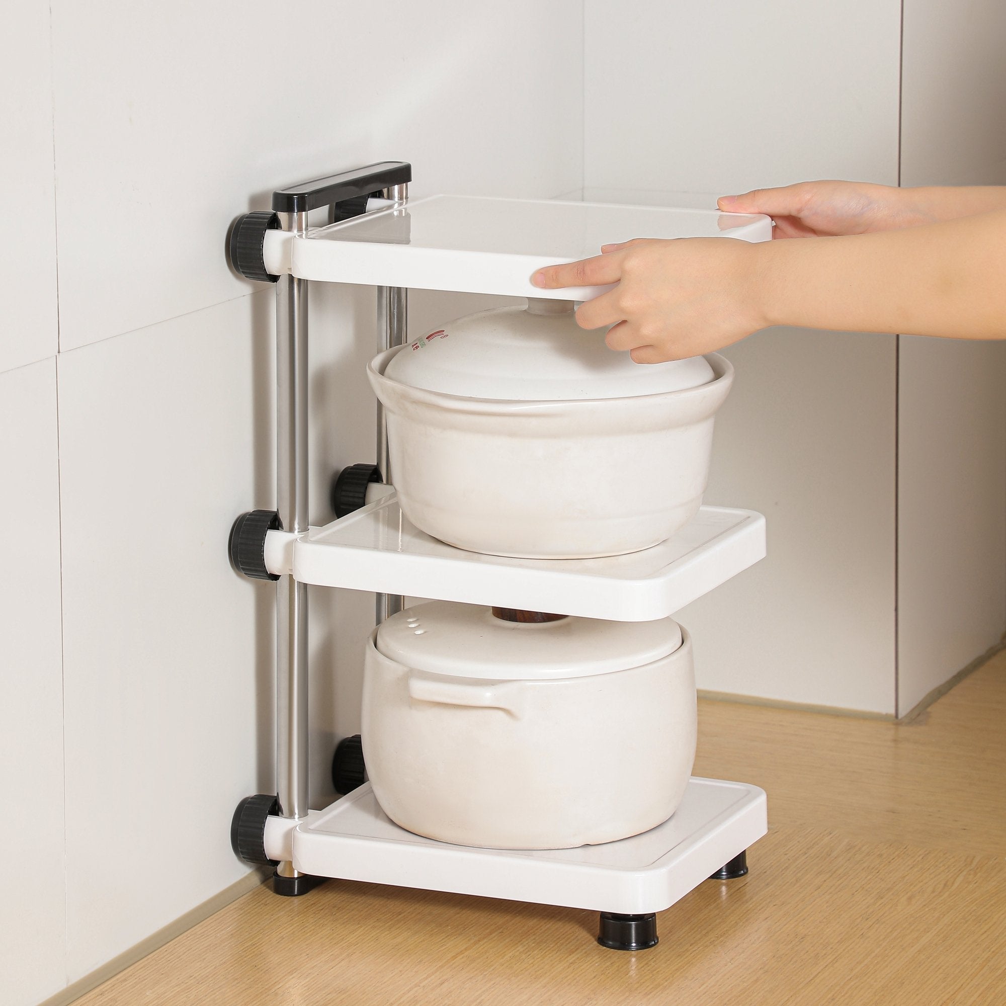 Adjustable Multi-Tier Kitchen Organizer Rack