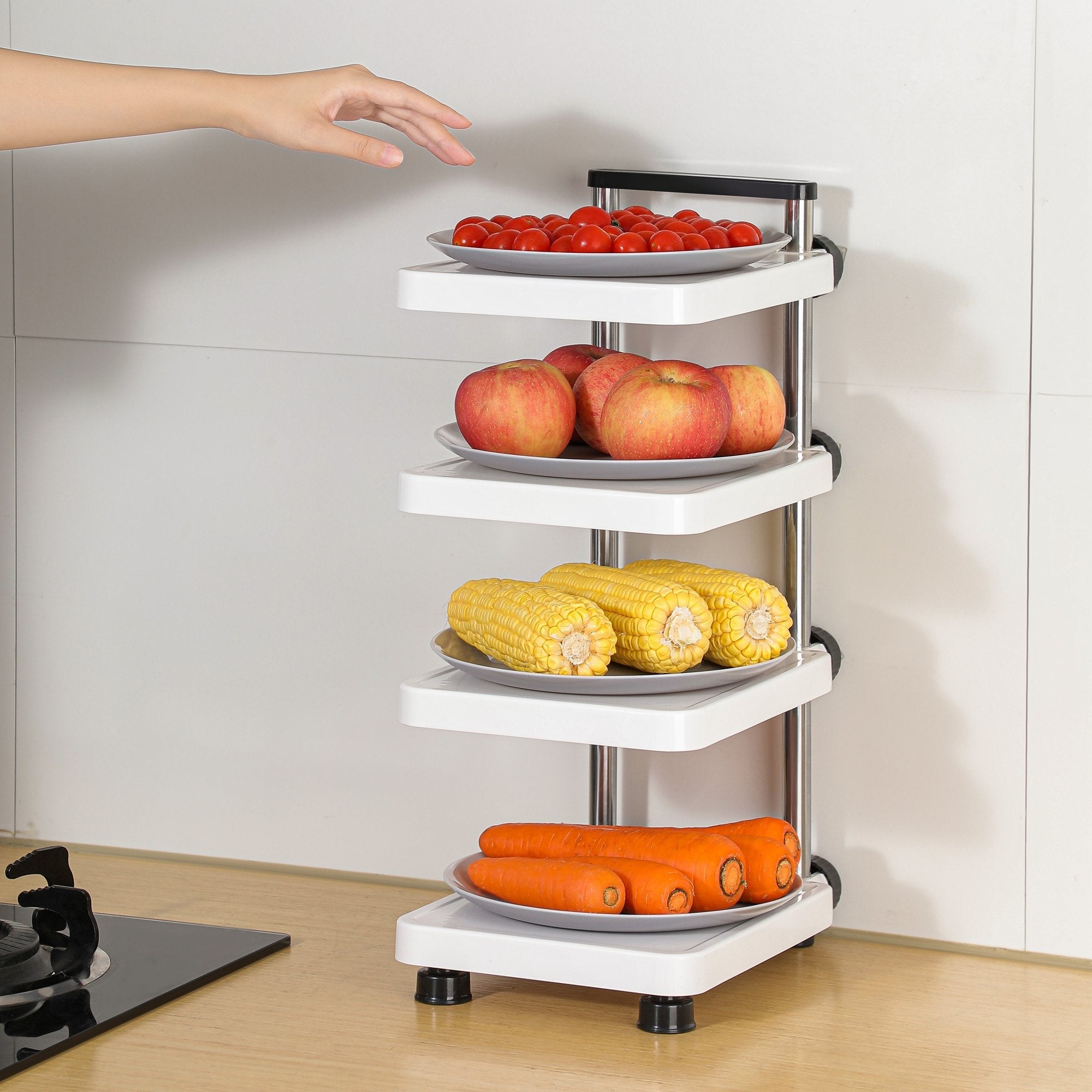 Adjustable Multi-Tier Kitchen Organizer Rack