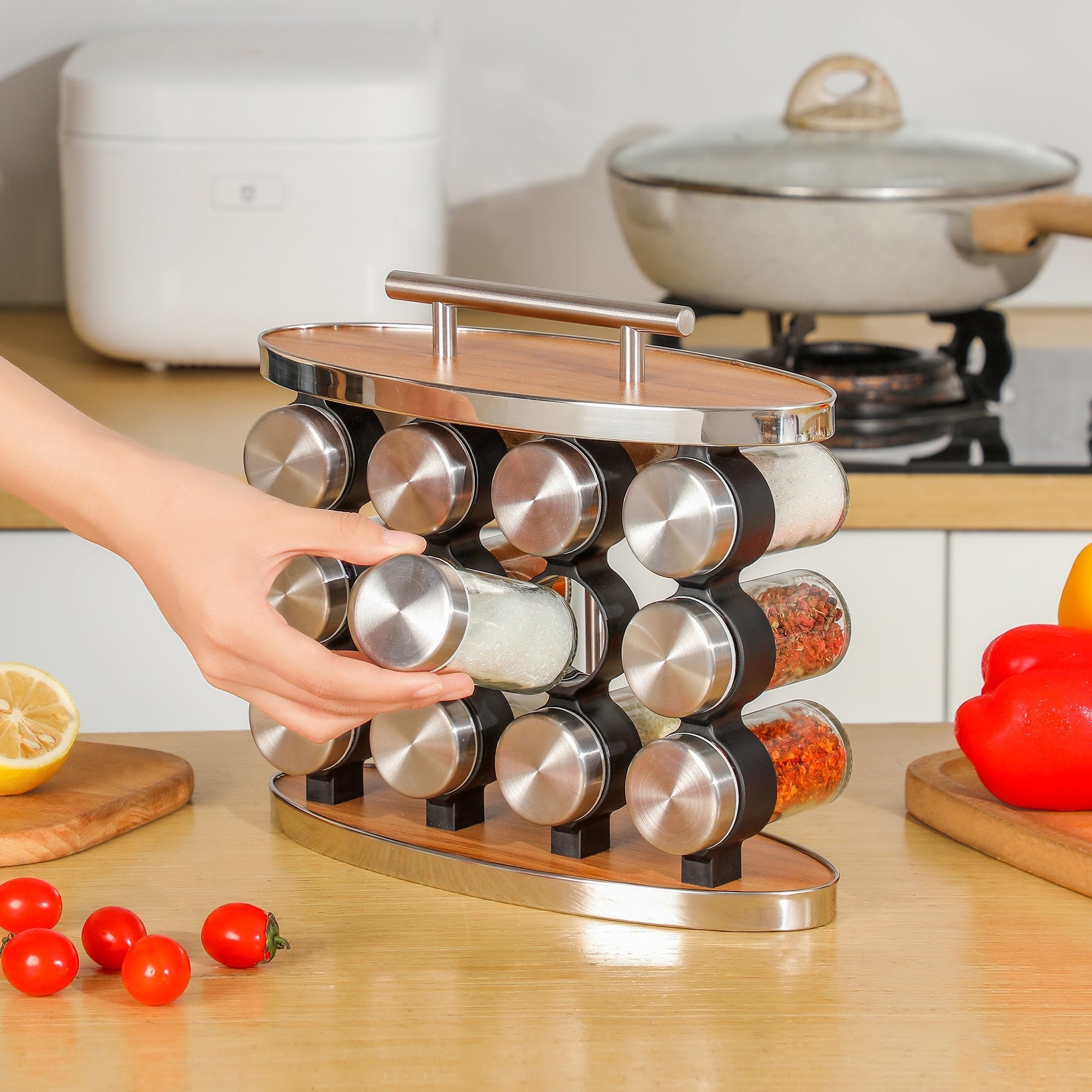 360° Rotating Multipurpose Spice Rack (Set of 12)