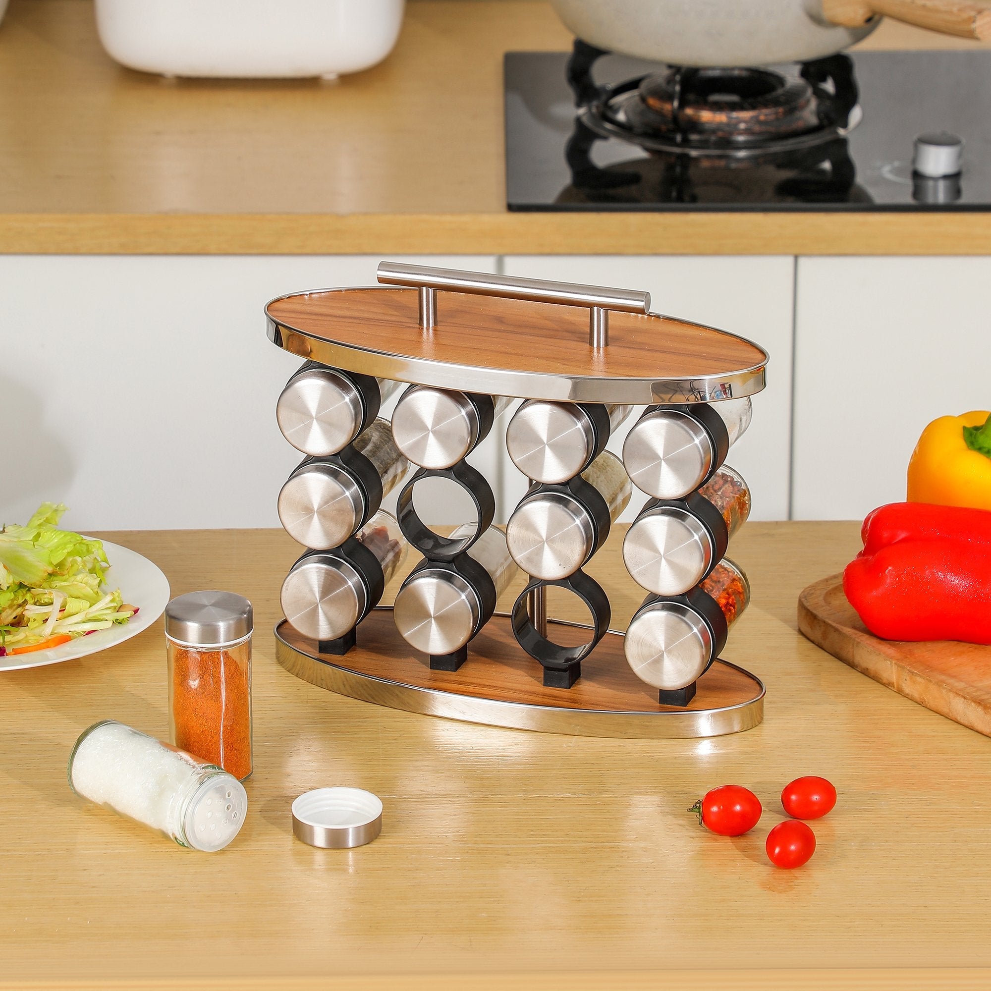 360° Rotating Multipurpose Spice Rack (Set of 12)