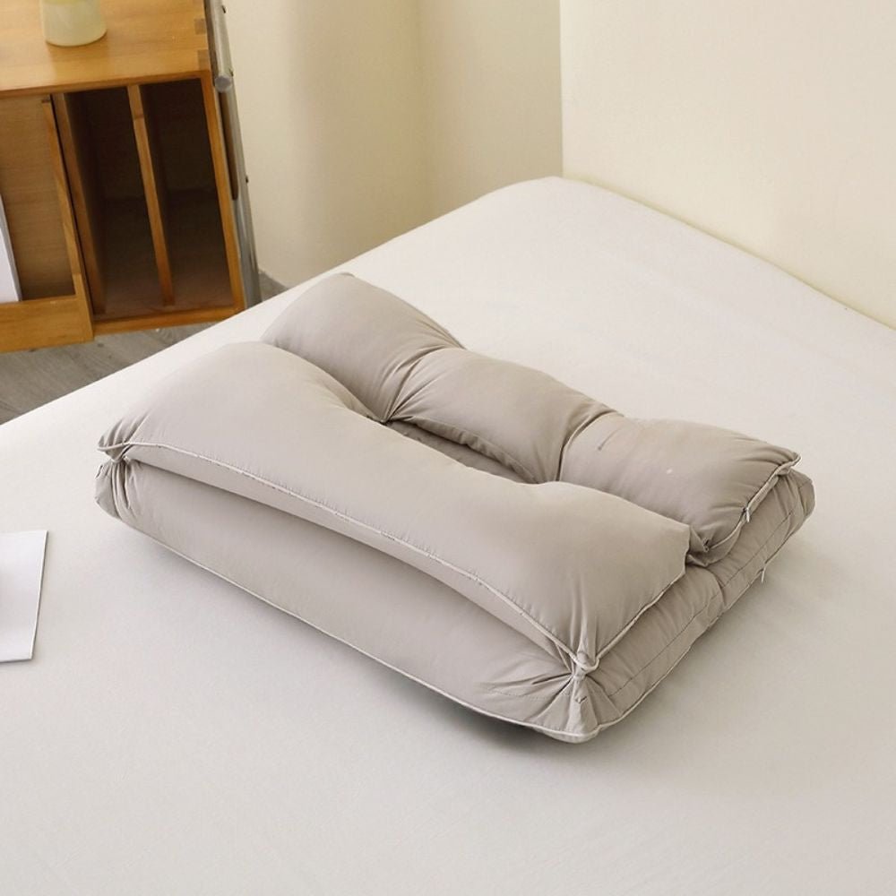 100% Cotton Dual-Comfort Neck Support Pillow